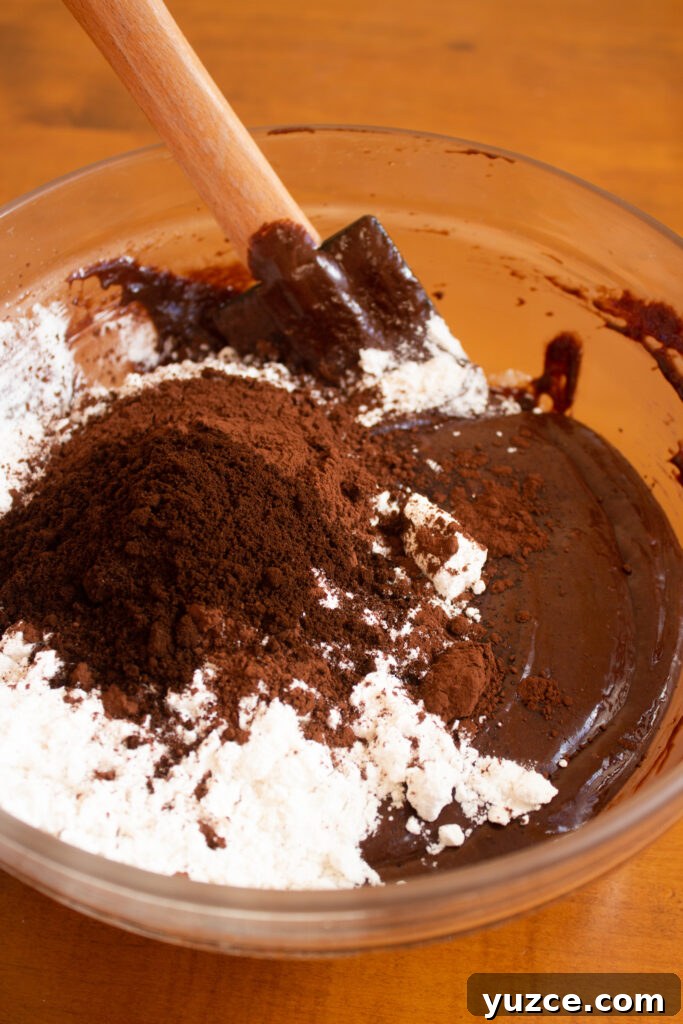 Fudgy Espresso Brownies with Rich Coffee Flavor 6 Folding batter