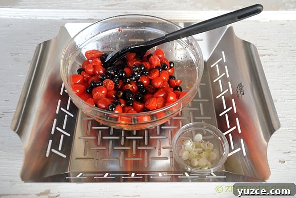 marinating salad.