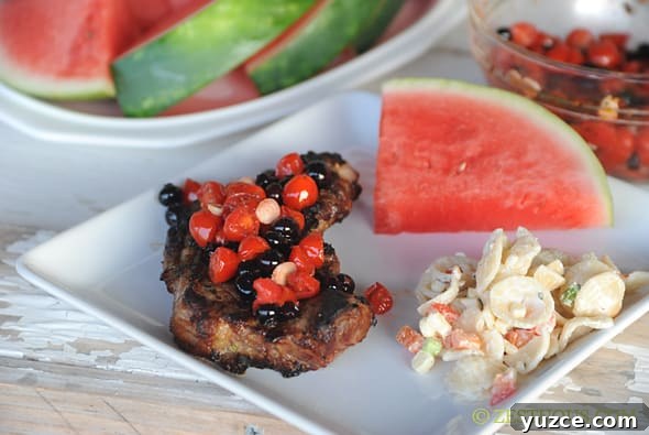 A patriotic Fourth of July New York Strip Steak