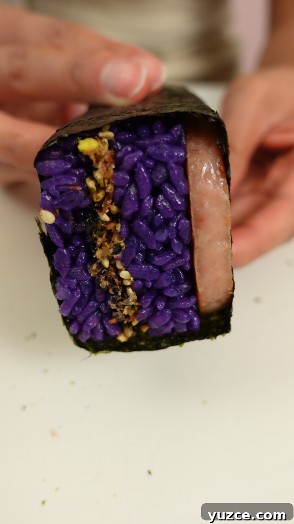 Ube Spam Musubi Recipe: Hawaiian Purple Yam Spam Snacks 5 Ube Spam Musubi photo 4