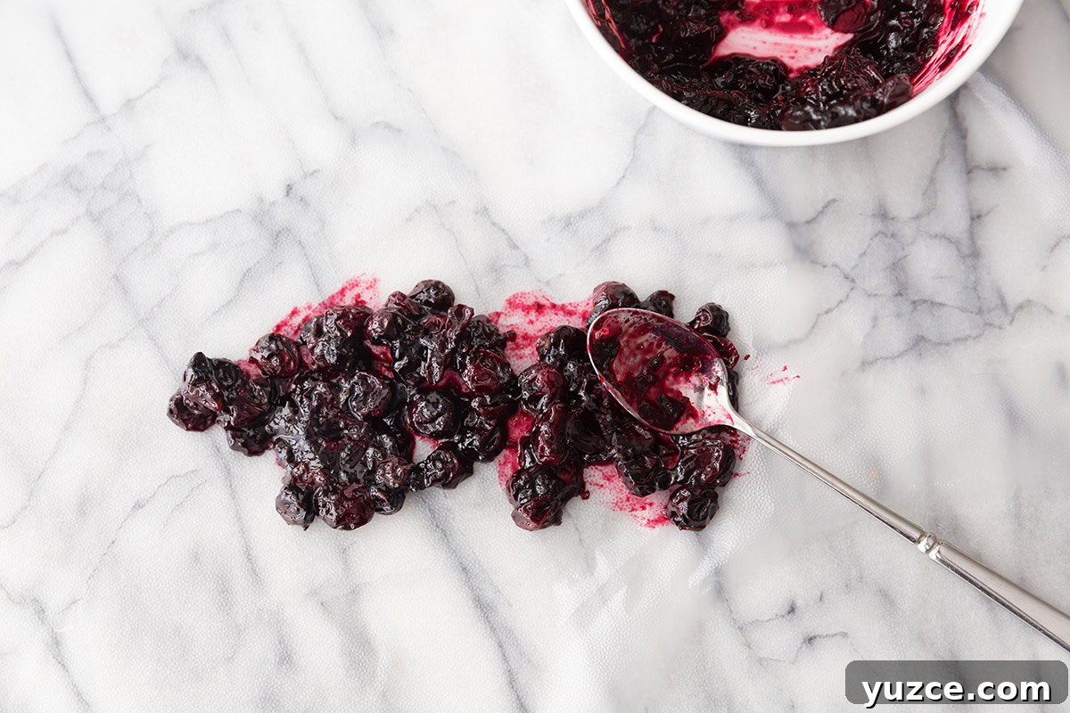 Creamy Goat Cheese Log with Blueberries and Honey 4 blueberry compote sauce