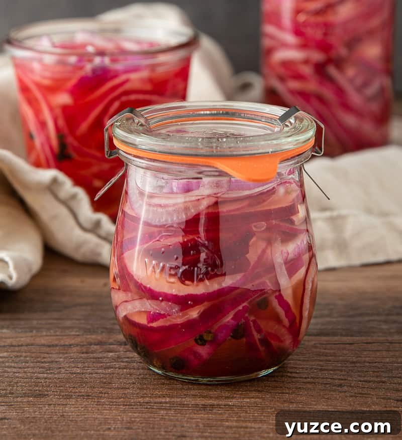 Crisp Quick Pickled Red Onions for Tacos, Salads, & Sandwiches 2 quick pickled onions