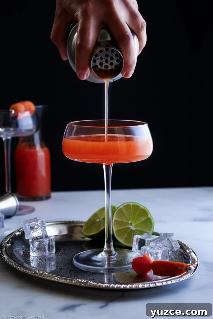 Papaya Mandarin Rum Cocktail