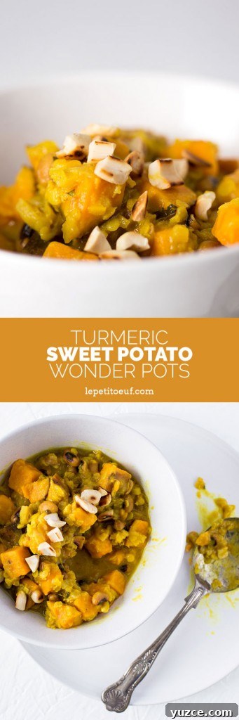 Turmeric Roasted Sweet Potato Pots with Warm Spices 7 Turmeric sweet potato wonder pots