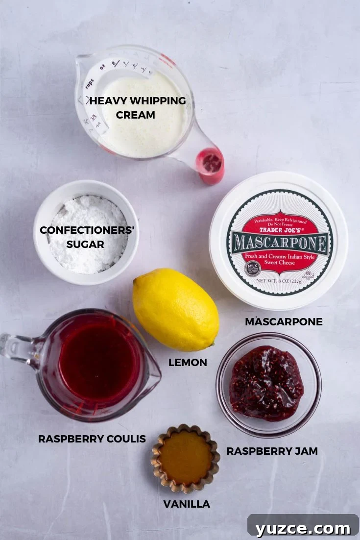 Lemon Raspberry Tart Recipe with a Buttery Shortcrust 5 ingredients needed for lemon raspberry tart filling