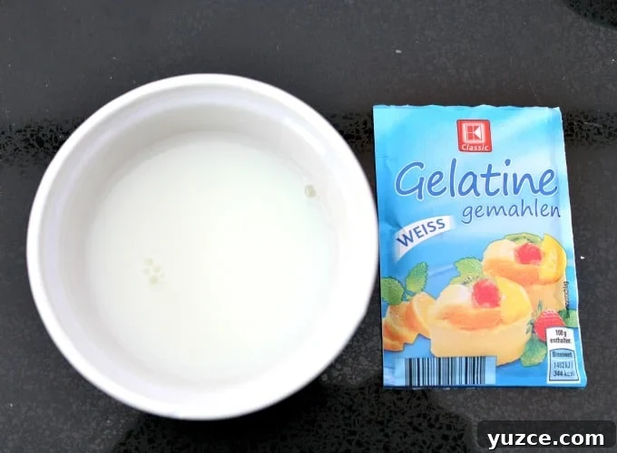 Gelatin mixture for cake Gelatin mixture for cake